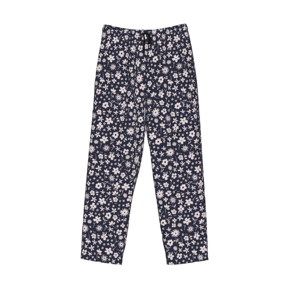 Kdxio Daisies Flowers Print Men's Sleep Pajama Pant Lounge Pants with Pockets