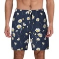 thumbnail image 1 of Kdxio Daisies Flowers Print Men's Swim Trunks with Compression Liner 7 Inch Inseam Quick Dry Swim Shorts, 1 of 7