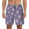 thumbnail image 1 of Kdxio Daisies Flowers Print Men's Swim Trunks with Compression Liner 7 Inch Inseam Quick Dry Swim Shorts, 1 of 7