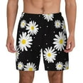 thumbnail image 1 of Kdxio Daisies Flowers Print Men's Swim Trunks with Compression Liner 7 Inch Inseam Quick Dry Swim Shorts, 1 of 7
