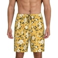 thumbnail image 1 of Kdxio Daisies Flowers Print Mens Sleep Shorts Bottoms Soft Comfy Pajama Wear Pants with Drawstring Pockets, 1 of 7