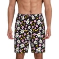 thumbnail image 1 of Kdxio Daisies Flowers Print Mens Sleep Shorts Bottoms Soft Comfy Pajama Wear Pants with Drawstring Pockets, 1 of 7