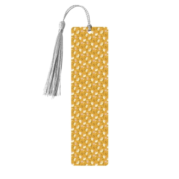 Kdxio Daisies Flowers Print Metal Tassel Bookmarks,Perfect Gift for Art Lovers and Bookworms Metal Bookmarks for Women
