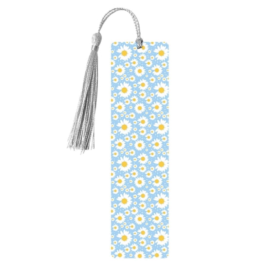 Kdxio Daisies Flowers Print Metal Tassel Bookmarks,Perfect Gift for Art Lovers and Bookworms Metal Bookmarks for Women