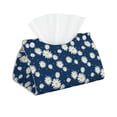 thumbnail image 1 of Kdxio Daisies Flowers Print Tissue Box Cover,Modern PU Leather Rectangular Tissue Box Holder for Bathroom Living Room Bedroom Office Desk Car Home, 1 of 9