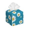 thumbnail image 1 of Kdxio Daisies Flowers Print Tissue Box Cover,Square Decorative PU Leather Facial Paper Case Organizer Holder Dispenser for Bathroom,Night Stands,Desk,Car 5.2''X5.2''X5.2'', 1 of 8