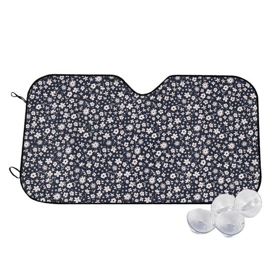 Kdxio Daisies Flowers Print Windshield Sun Shade,UV Rays and Sun Heat Protection,Sunshade for Car Windshield,Car Shade Front Windshield - Medium