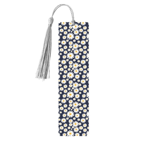 Kdxio Daisy Floral Print Metal Tassel Bookmarks,Perfect Gift for Art Lovers and Bookworms Metal Bookmarks for Women