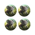 thumbnail image 1 of Kdxio Daisy Koala Funny Coasters,4 Pcs Leather Coasters,Housewarming Gifts,Protect Furniture from Water Marks Scratch and Damage, 1 of 6
