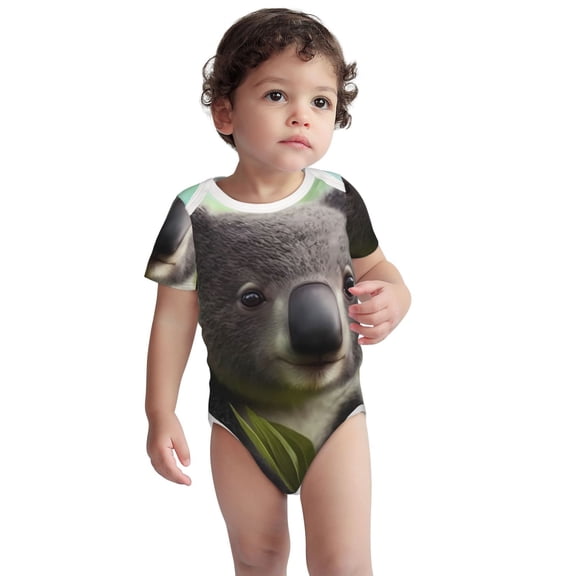 Kdxio Daisy Koala Pattern Unisex Baby Cotton Short Sleeve Bodysuits-3 Months