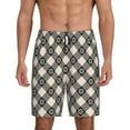 thumbnail image 1 of Kdxio Daisy Plaid Black Print Mens Sleep Shorts Bottoms Soft Comfy Pajama Wear Pants with Drawstring Pockets, 1 of 7
