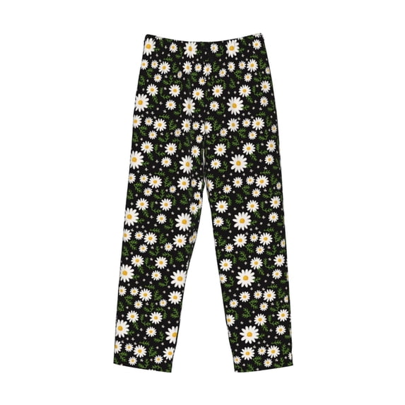 Kdxio Daisy Print Men's Sleep Pajama Pant Lounge Pants with Pockets