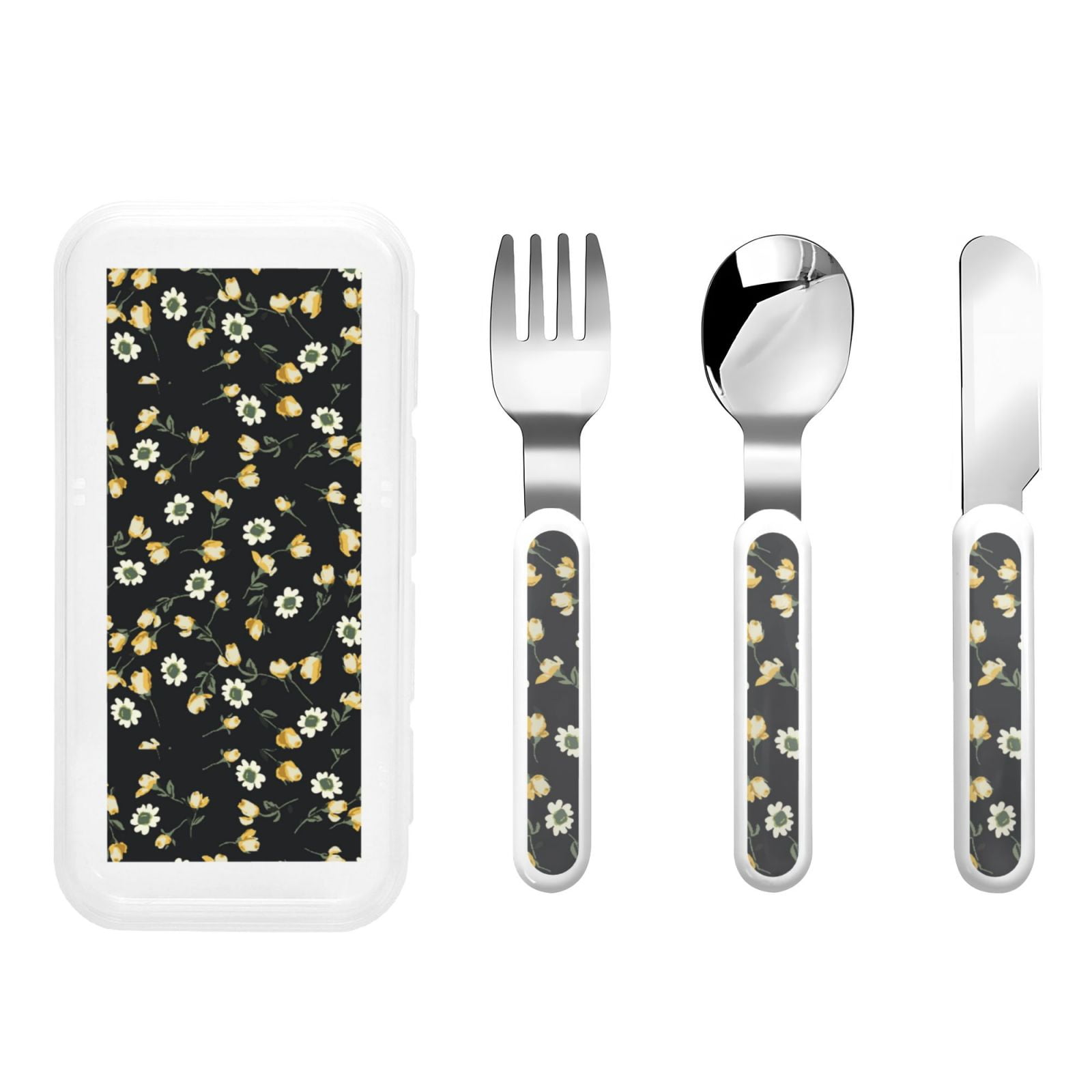 Kdxio Daisy Toddler Utensils Set - Kids Silverware Set, Set Kids ...