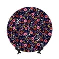 thumbnail image 1 of Kdxio Dancing Skeletons Floral Garden Bone China Decorative Plate Ceramic Decorative Plate for Home Office Wall Stand Decorative Plates for Home Bedroom-10in, 1 of 6