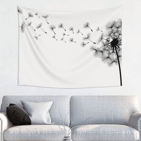 Kdxio Dandelion Blowing In The Wind Wall Hanging Tapestries Banner For Bedroom College Dorm Home Living Room Party Decor 29X37 In