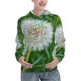 thumbnail image 1 of Kdxio Dandelion Flower In The Meadow Print Womens Oversized Hoodies Sweatshirts Hooded Pullover Tops Sweaters Casual-X-Large, 1 of 7