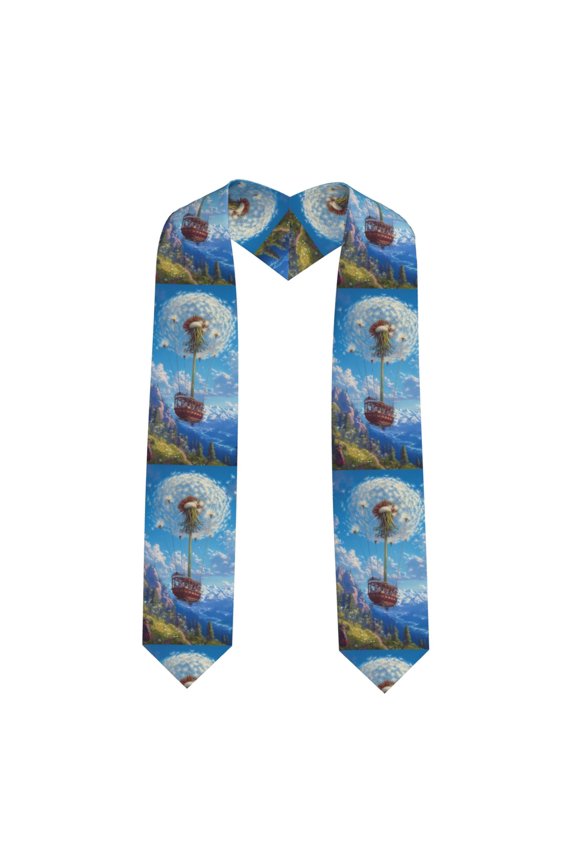 Dandelion Hot Air Balloon Graduation Stole Class, Graduation Sash, Unisex Adult 36" Academic Commencements-Sharp Corner