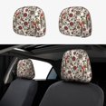 thumbnail image 1 of Kdxio Dark Enchanted Flowers And Birds Pattern Print 2 Piece Car Head Rest Covers Set Auto Front/Rear Seats Headrest Cover Universal Fit Most Cars,Sedan, SUV, 1 of 9