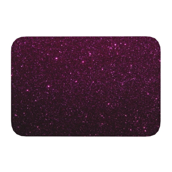Kdxio Dark Purple Glitter,16" x 24", Non-Slip Front Door Mats,Outdoor Welcome Mat Washable