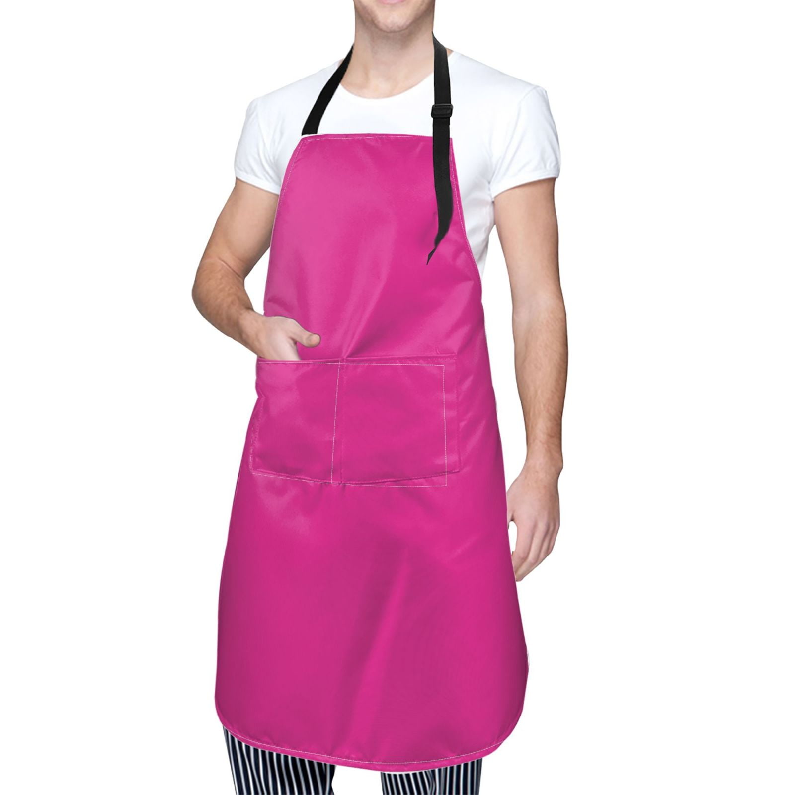 Kdxio Darkmagenta Apron with Pockets Adjustable Kitchen Aprons for Men Women Waterproof Aprons for Cooking,Drawing,Crafting, Baking Household Cleaning