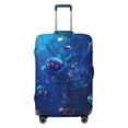 thumbnail image 1 of Kdxio Deep Sea Glowing Fishes Pattern Luggage Cover for Travel,Elastic and Durable,Fits 18-32 Inch,Anti-Scratch Suitcase Protector-No luggage included, 1 of 5