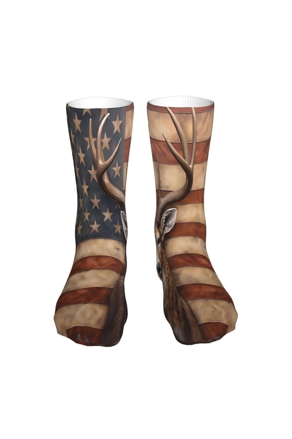 Deer American Flag Wall