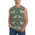 thumbnail image 1 of Kdxio Deer And Flowers for Men's Muscle T-shirt,Sleeveless for Workout Running Athletic Gym Lounge Casual, 1 of 5