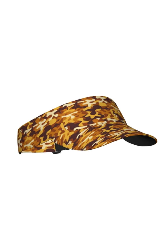 Desert Camouflage Print Sun Visor Hat Golf Visor Adjustable Velcro Outdoor Sports Cap for Men Women