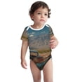 thumbnail image 1 of Kdxio Deserted Classic Car Landscape Pattern Unisex Baby Cotton Short Sleeve Bodysuits-6 Months, 1 of 5
