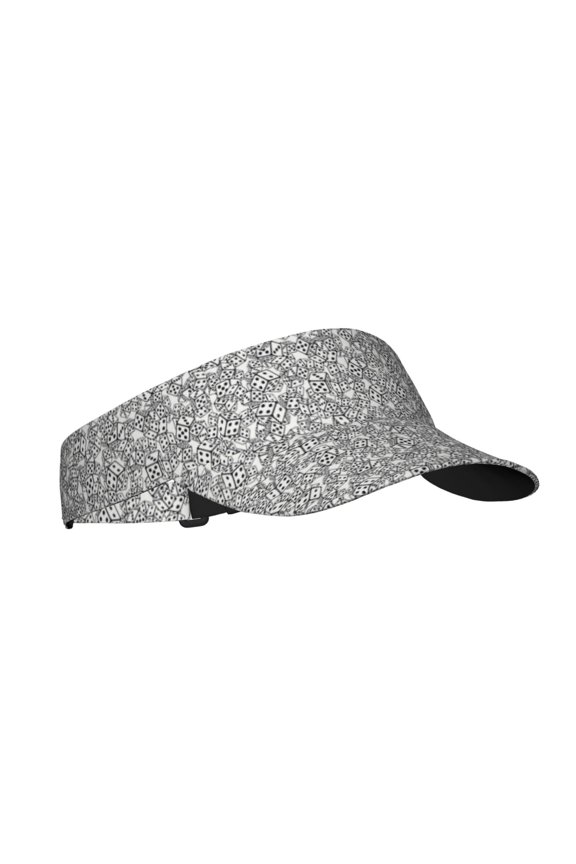 Dice Cubes Print Sun Visor Hat Golf Visor Adjustable Velcro Outdoor Sports Cap for Men Women