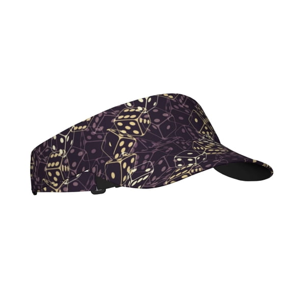 Kdxio Dice Print Sun Visor Hat Golf Visor Adjustable Velcro Outdoor Sports Cap for Men Women