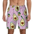 thumbnail image 1 of Kdxio Different Avocados Print Men'S Swim Trunks With Compression Liner 7 Inch Inseam Quick Dry Swim Shorts, 1 of 7