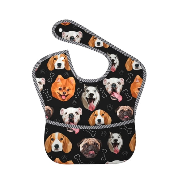 Kdxio Different Breeds Of Dogs Bibs For Babies, Baby Bibs for Eating, Toddler Bibs, Waterproof Bibs, Feeding Bibs, for Toddlers, Boys, Girls