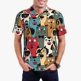 thumbnail image 1 of Kdxio Different Cats 1 Print Men's Short Sleeve Polo Shirt,Midweight Men's Shirt, 1 of 5