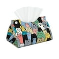 thumbnail image 1 of Kdxio Different Cats Print Tissue Box Cover,Modern PU Leather Rectangular Tissue Box Holder for Bathroom Living Room Bedroom Office Desk Car Home, 1 of 6