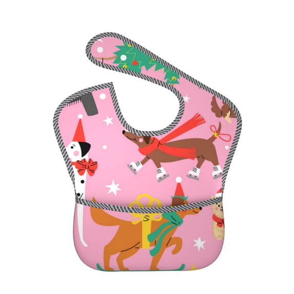 Kdxio Different Dogs Christmas Bibs For Babies, Baby Bibs for Eating, Toddler Bibs, Waterproof Bibs, Feeding Bibs, for Toddlers, Boys, Girls