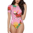thumbnail image 1 of Kdxio Different Dogs Christmas for Women's Short-Sleeved Onesie Stylish Round Neck Pajamas Bodysuit Jumpsuit Nightwear-Small, 1 of 7