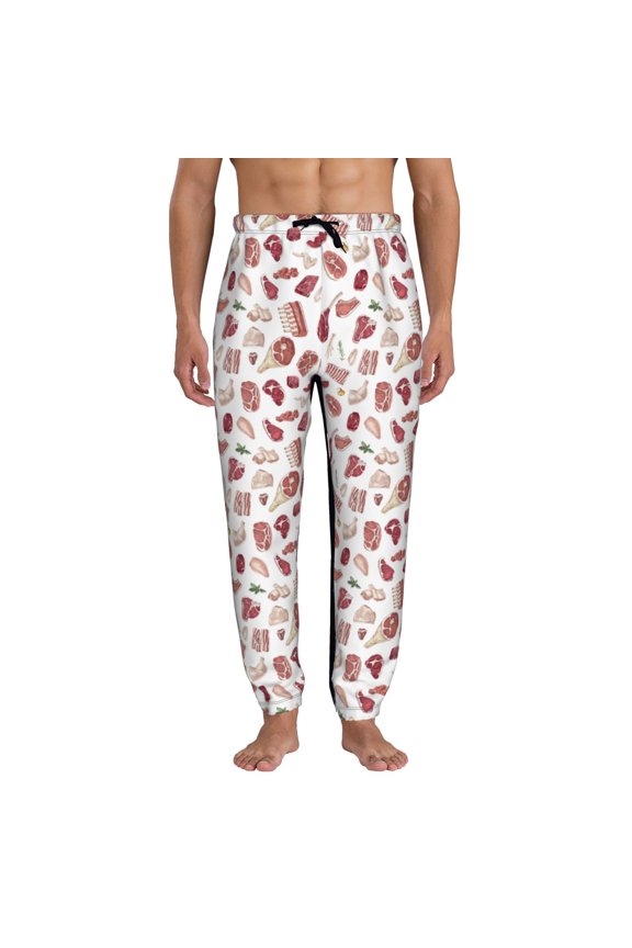 Different Meat Pattern Joggers,Sweatpants for Men with Pockets-Small