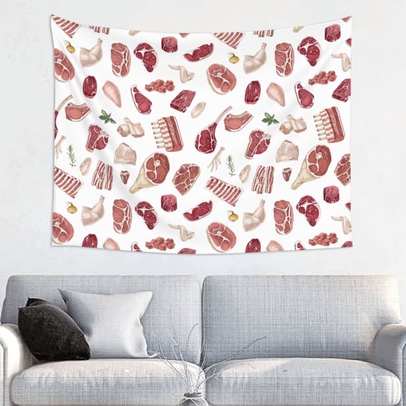 Kdxio Different Meat Wall Hanging Tapestries Banner For Bedroom College Dorm Home Living Room Party Decor 29X37 In