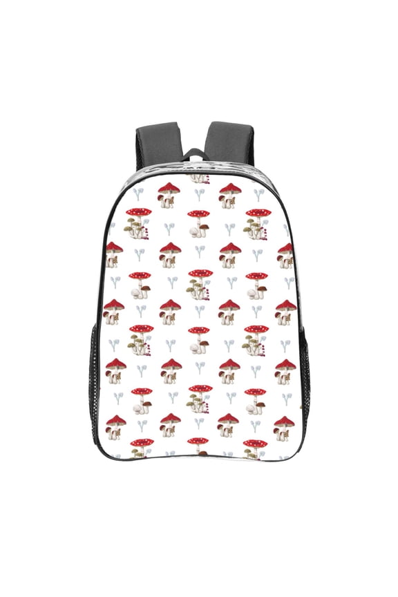 Different Mushrooms Clear Backpack, Transparent Bookbag for School for Women Men, Capacity Clear Bag for College, Travel