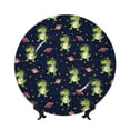 thumbnail image 1 of Kdxio Dinosaur Astronaut Bone China Decorative Plate Ceramic Decorative Plate for Home Office Wall Stand Decorative Plates for Home Bedroom-8in, 1 of 6