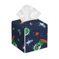 thumbnail image 1 of Kdxio Dinosaur Astronaut Print Tissue Box Cover,Square Decorative PU Leather Facial Paper Case Organizer Holder Dispenser for Bathroom,Night Stands,Desk,Car 5.2''X5.2''X5.2'', 1 of 8