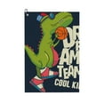 thumbnail image 1 of Kdxio Dinosaur Basketball Player Pattern Golf Towel (24" X 16") with Carabiner Clip - The Convenient Golf Cleaning Towel, 1 of 8
