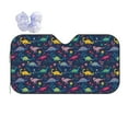 thumbnail image 1 of Kdxio Dinosaur Flowers Print Front Windshield Sun Shade,Folding Auto Sunshade for Car Truck SUV-, 1 of 1