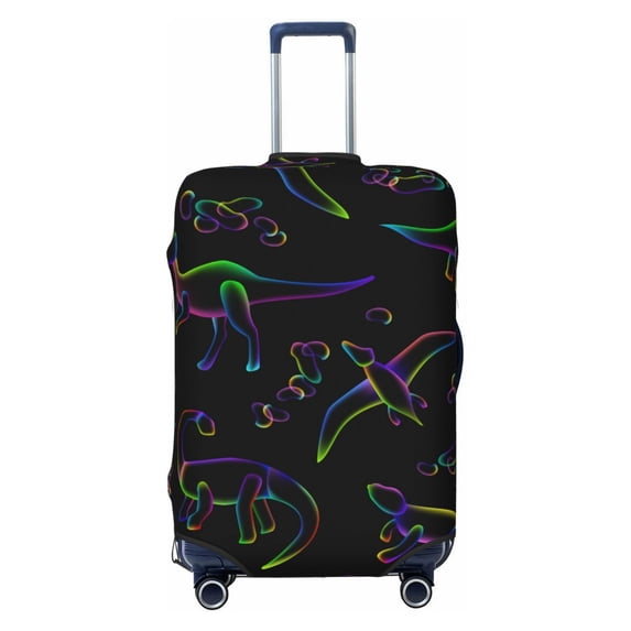 Kdxio Dinosaur Pattern Luggage Cover for Travel,Elastic and Durable,Fits 18-32 Inch,Anti-Scratch Suitcase Protector