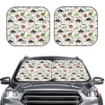thumbnail image 1 of Kdxio Dinosaur Print 2-Piece Sun Shade Front Windshield - Foldable Car Front Window Sunshades for Most Sedans SUV Truck, 1 of 6