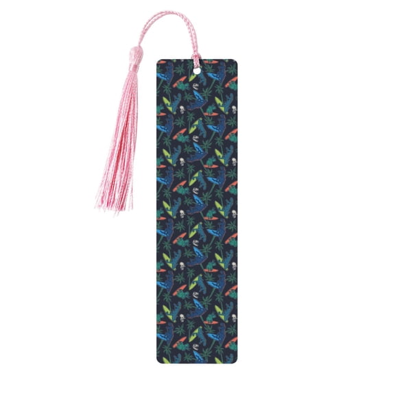 Kdxio Dinosaur Print Metal Tassel Bookmarks,Perfect Gift for Art Lovers and Bookworms Metal Bookmarks for Women