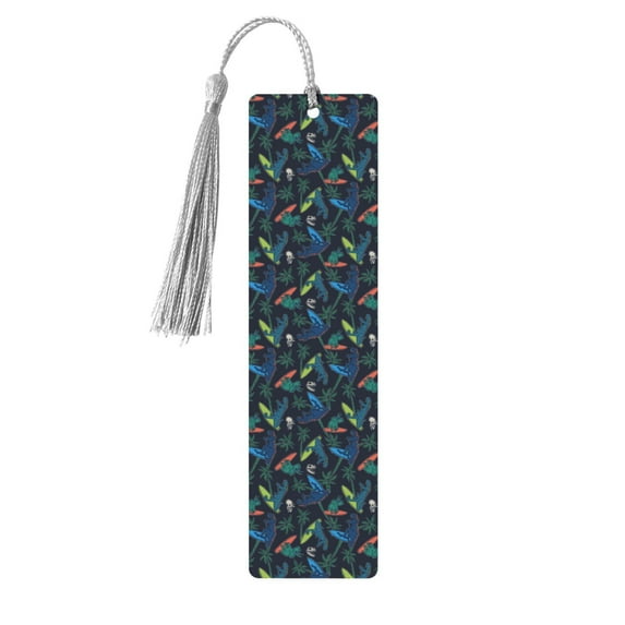 Kdxio Dinosaur Print Metal Tassel Bookmarks,Perfect Gift for Art Lovers and Bookworms Metal Bookmarks for Women