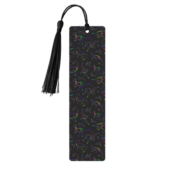 Kdxio Dinosaur Print Metal Tassel Bookmarks,Perfect Gift for Art Lovers and Bookworms Metal Bookmarks for Women