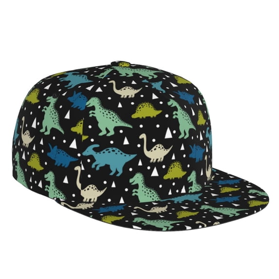 Kdxio Dinosaur Print Snapback Hat for Men Women,Adjustable Baseball Cap